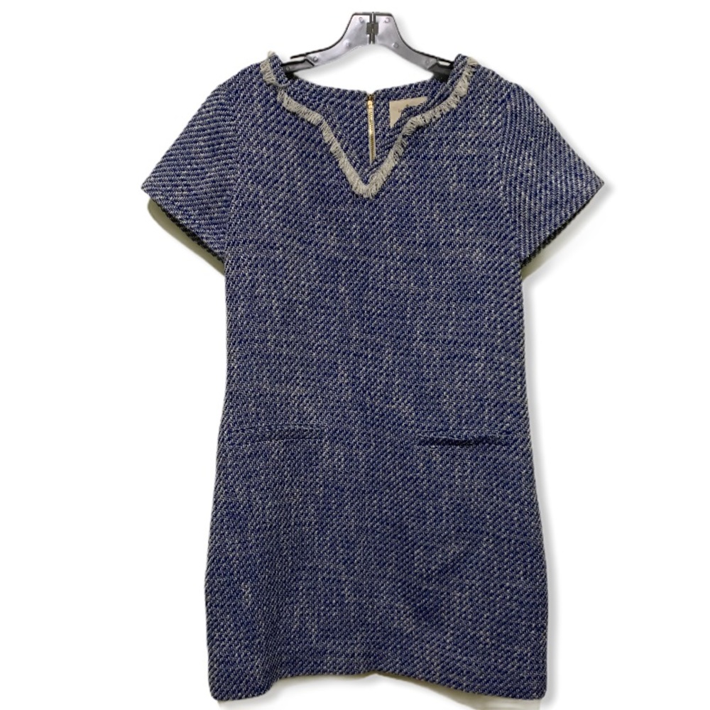 Kate spade dress size 10 blue white zip up knit